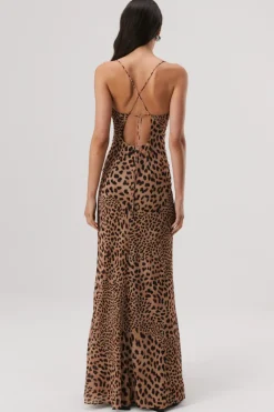 Misha - ELOWEN MAXI DRESS (SUNSET SAFARI ANIMAL PRINT)
