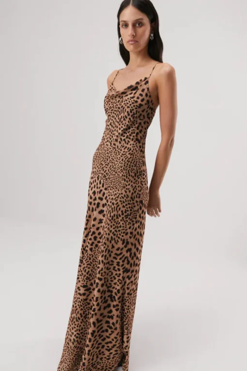 Misha - ELOWEN MAXI DRESS (SUNSET SAFARI ANIMAL PRINT)