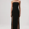 Misha - ENSLEY STRAPLESS GOWN (BLACK)