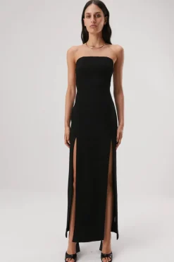 Misha - ENSLEY STRAPLESS GOWN (BLACK)