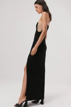 Misha - ENSLEY STRAPLESS GOWN (BLACK)