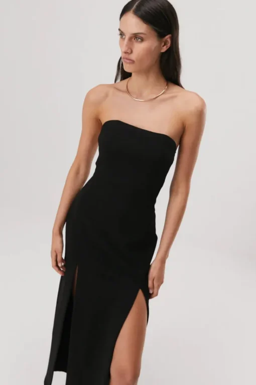 Misha - ENSLEY STRAPLESS GOWN (BLACK)