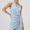 Misha - Jaxon Satin Mini Dress (Sky Blue)