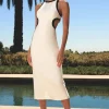 Misha - Letha Midi Dress (Ivory / Black)