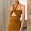 Misha - Lydia Midi Dress (Bronze)