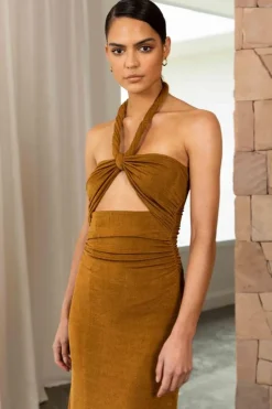 Misha - Lydia Midi Dress (Bronze)