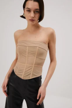 Misha - Rumi Mesh Bustier (Nude)