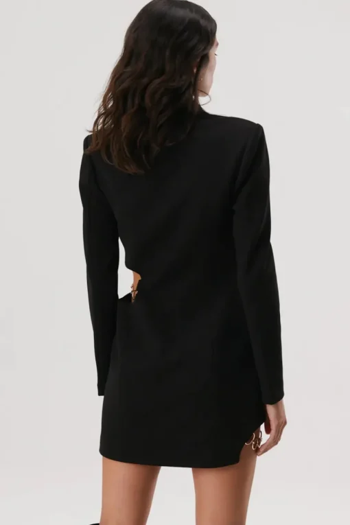 Misha - UNNA BONDED CREPE MINI DRESS (Black)