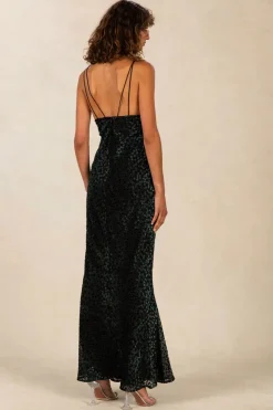 Misha - Wilma Maxi Dress (Burnt Out Blue Spot)
