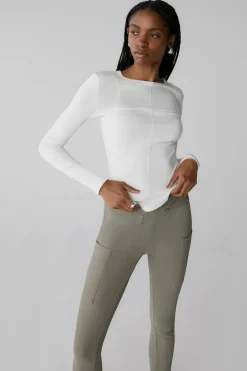 Misha Urban - BLAZE RIBBED PONTE PANT (SAGE)