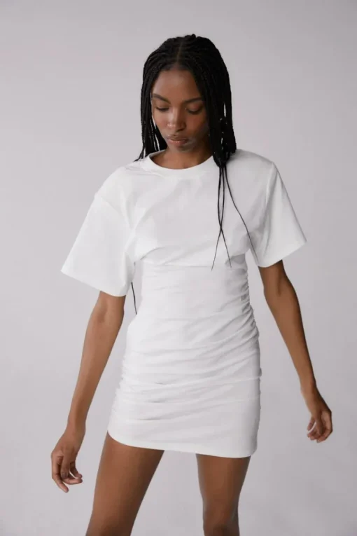 Misha Urban - BRENNA T-SHIRT MINI DRESS (Ivory)