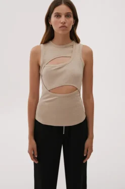 Misha Urban - BRIGHTON TANK (LATTE BEIGE)