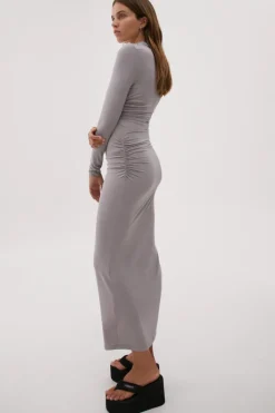 Misha Urban - CHESAH MIDI DRESS (GULL GREY)