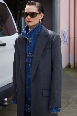 Misha Urban - DABNEY OVERSIZED COAT (Charcoal)