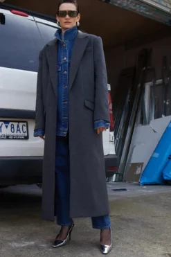 Misha Urban - DABNEY OVERSIZED COAT (Charcoal)