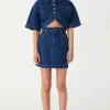 Misha Urban - ROCCO DENIM MINI DRESS (FRENCH INDIGO)