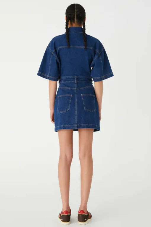 Misha Urban - ROCCO DENIM MINI DRESS (FRENCH INDIGO)