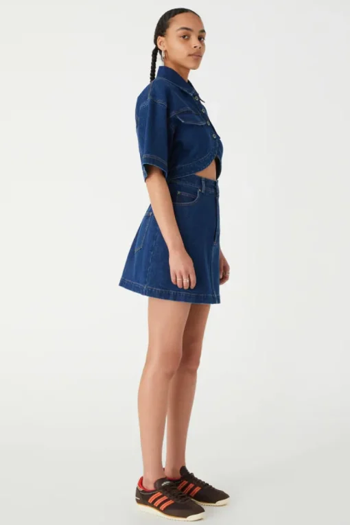 Misha Urban - ROCCO DENIM MINI DRESS (FRENCH INDIGO)