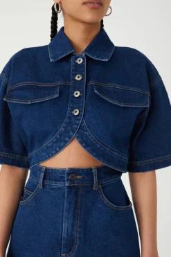 Misha Urban - ROCCO DENIM MINI DRESS (FRENCH INDIGO)