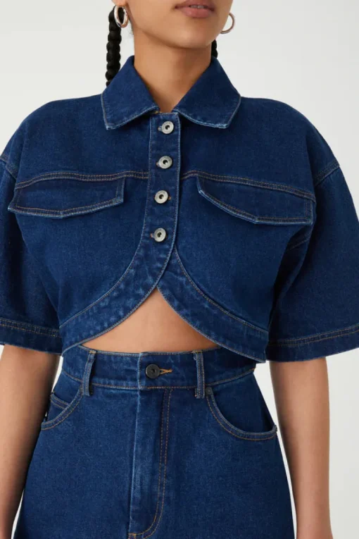 Misha Urban - ROCCO DENIM MINI DRESS (FRENCH INDIGO)