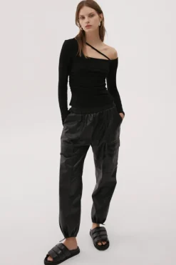 Misha Urban - SHAWN JERSEY TOP (BLACK)