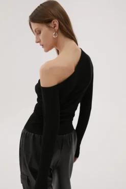 Misha Urban - SHAWN JERSEY TOP (BLACK)