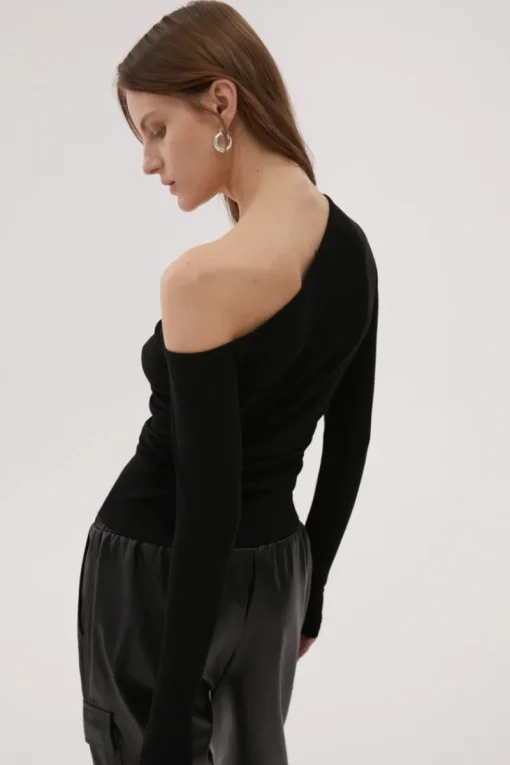 Misha Urban - SHAWN JERSEY TOP (BLACK)