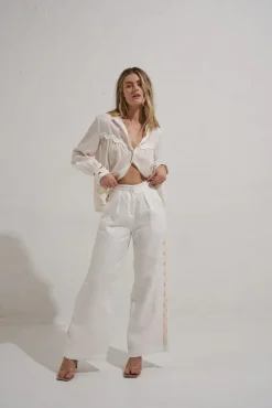 Mon Renn MØN RENN - Coast Pant (Ivory Cream)