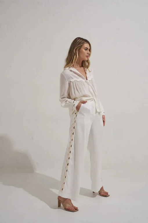 Mon Renn MØN RENN - Coast Pant (Ivory Cream)