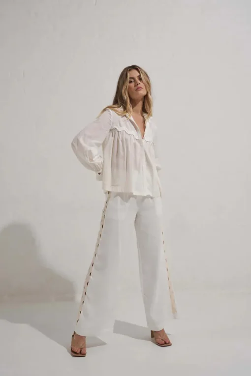 Mon Renn MØN RENN - Coast Pant (Ivory Cream)