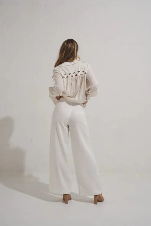 Mon Renn MØN RENN - Coast Pant (Ivory Cream)