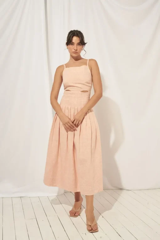 Mon Renn MØN RENN - Laila Midi Dress (Sherbert)