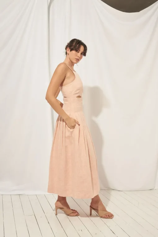 Mon Renn MØN RENN - Laila Midi Dress (Sherbert)