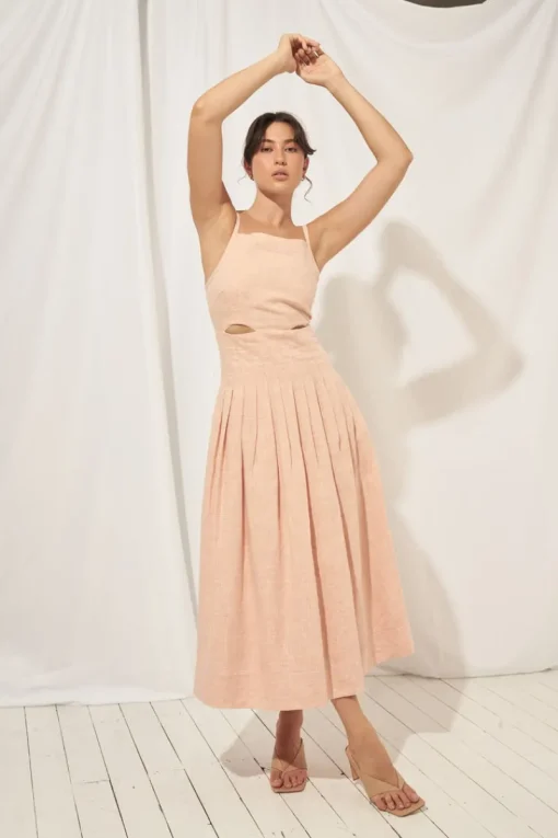 Mon Renn MØN RENN - Laila Midi Dress (Sherbert)