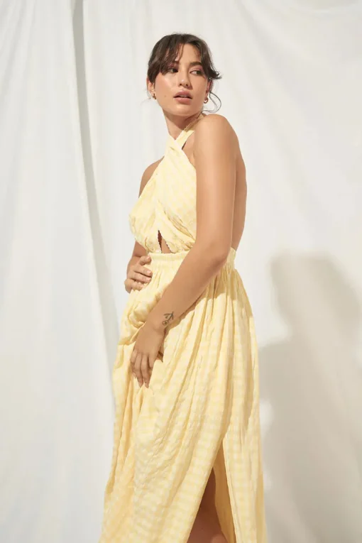 Mon Renn MØN RENN - Lucid Midi Dress (Lemoncello)