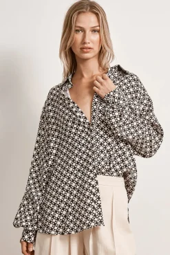 Women Mon Renn MØN RENN - MOONLIGHT SHIRT (GEO PRINT)