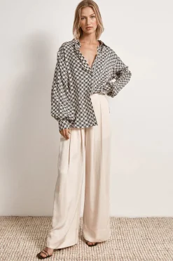 Women Mon Renn MØN RENN - MOONLIGHT SHIRT (GEO PRINT)