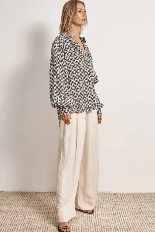 Women Mon Renn MØN RENN - MOONLIGHT SHIRT (GEO PRINT)