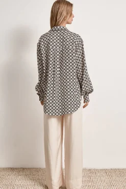 Women Mon Renn MØN RENN - MOONLIGHT SHIRT (GEO PRINT)