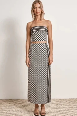 Women Mon Renn MØN RENN - MOONLIGHT STRAPLESS TOP (GEO PRINT)