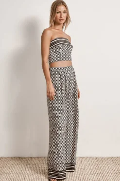 Women Mon Renn MØN RENN - MOONLIGHT STRAPLESS TOP (GEO PRINT)