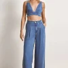 Mon Renn MØN RENN - ODYSSEY CROP (DENIM)