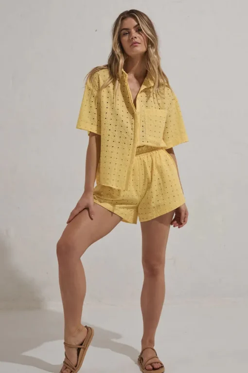 Women Mon Renn MØN RENN - RADIATE SHORT (LEMON SORBET)