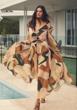 Ministry of Style MNISTRY OF STYLE - Retro Resort Pleated Midi Dress FINAL SALE