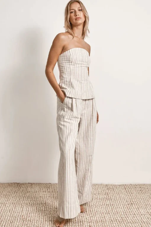 Mon Renn - ILLUSION PANT (NATURAL STRIPE)