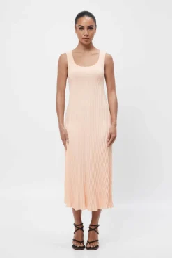 Mossman - Beyond A Dream Knit Midi Dress (Peach Marle)
