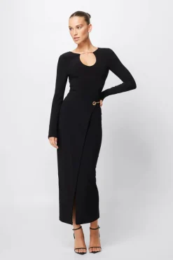 Women Mossman - DEFIANT MIDI SKIRT (BLACK)