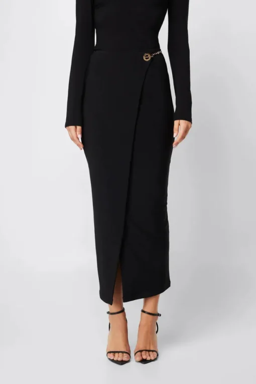 Women Mossman - DEFIANT MIDI SKIRT (BLACK)