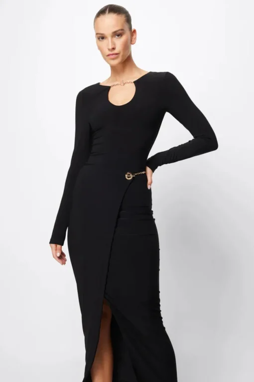Women Mossman - DEFIANT MIDI SKIRT (BLACK)