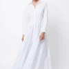 Women Mossman - FIXATION MAXI SHIRT DRESS (WHITE)